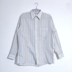 Arrow Men's White and Gray Striped Shirt